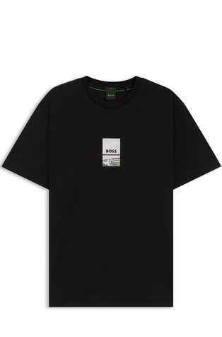 Relaxed-fit T-shirt with print front and back