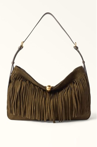 Large Suede Shoulder Bag