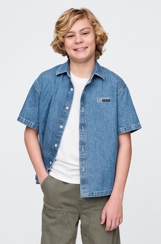 Denim košulja kratkih rukava za dječake