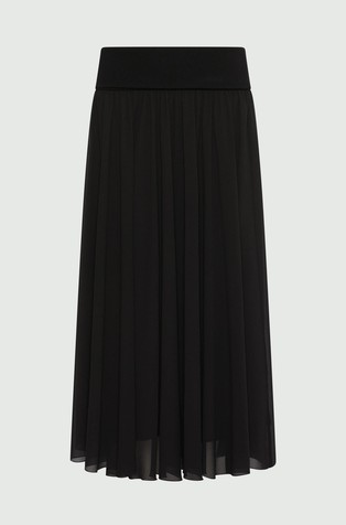 Duga zvonasta suknja od žoržeta