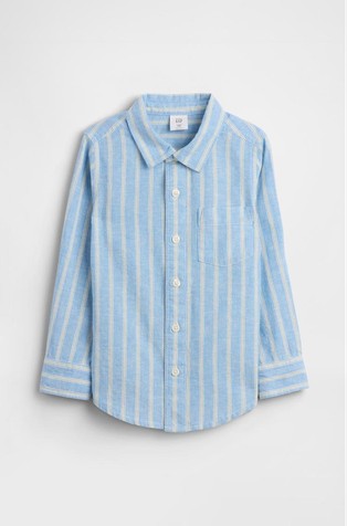 Košulja od mješavine lana za djecu dječake