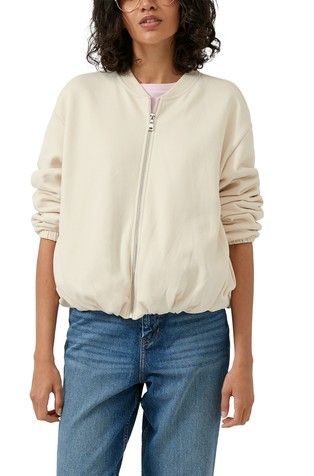 Sweat blouson with elasticated cuffs