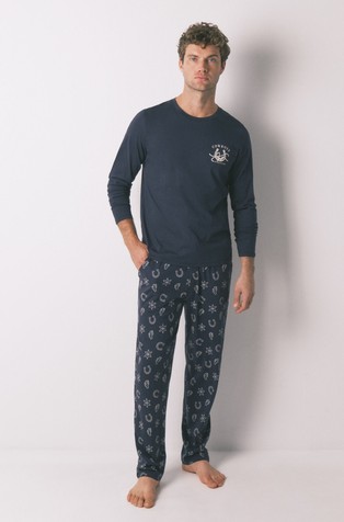 Country pamučna pidžama dugih rukava