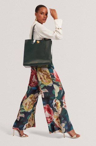 Large Faux-leather Tote Bag