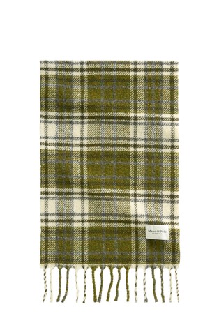 Check scarf in wool-blend