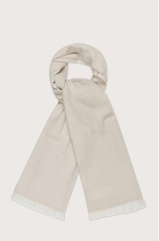 Vuneni šal s uzorkom riblje kosti