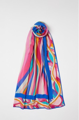 Šal od mješavine modala i svile s uzorkom