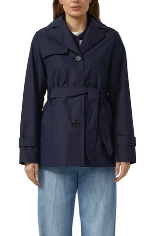 Water-repellent short trench coat in a slim fit
