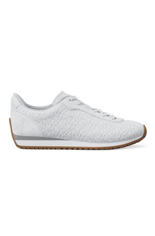 Rhodes Quilted Logo Leather Trainer