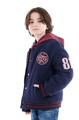 Bomber jakna s kontrastnim našivcima