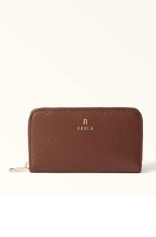 Leather zip-around wallet