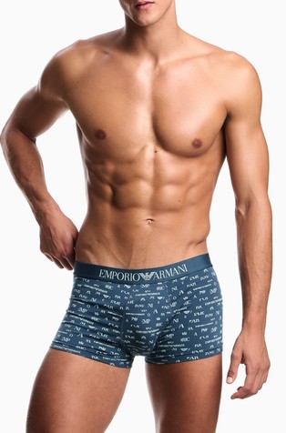 Boxer briefs in an all-over logo print jersey