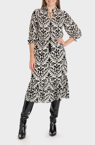 Plisirana haljina s uzorkom