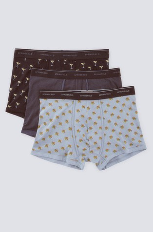 Paket od 3 para pamučnih bokserica s uzorkom