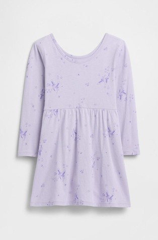 Haljina s uzorkom i dugim rukavima za djecu djevojčice