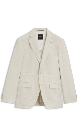 Slim fit kariran sako od mješavine vune