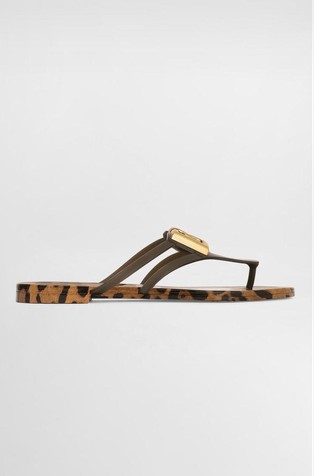 Gumene japanke s logotipom i leopard uzorkom