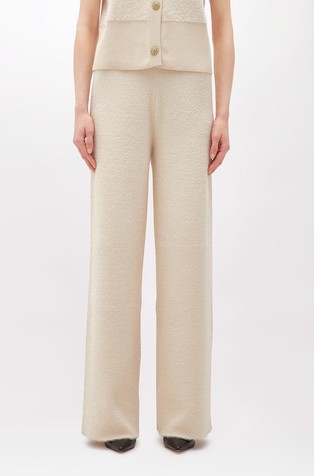 Fur Effect Yarn Pants