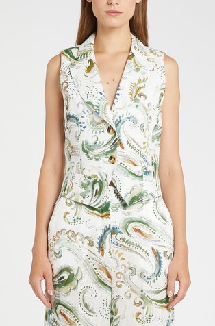 Laneni prsluk s uzorkom