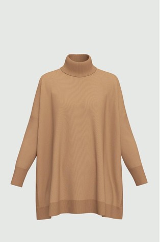 Oversized fit pleten pulover od mješavine viskoze