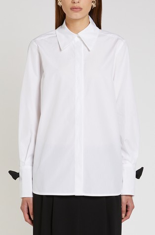 Art. 365 Selected By Gabrielle Caunesil cotton poplin shirt with detachable bows