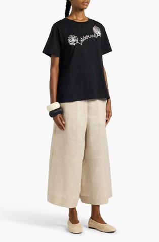 Cotton T-shirt with contrast print