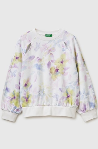 Pulover s cvjetnim uzorkom i izrezima