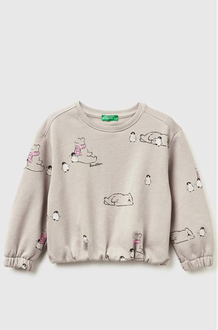 Pulover od mješavine pamuka s uzorkom