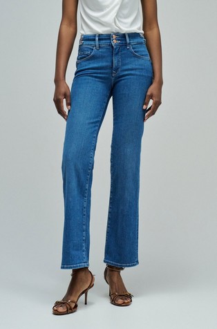 Secret Push in ravne jeans hlače