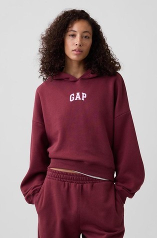 Gap logo ženski crop hoodie