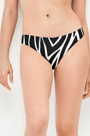 Bikini bottoms with zebra print