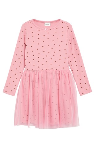 Dress with tulle overlay