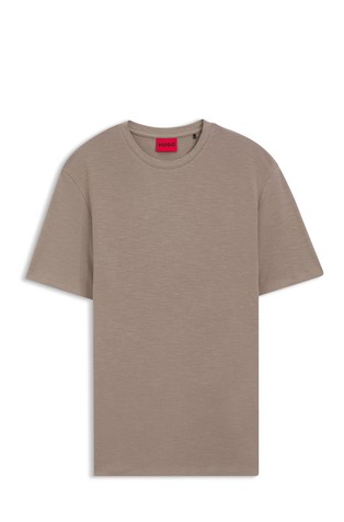 Slim-fit T-shirt in lyocell-linen blend