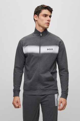 Pulover od organskog pamuka s prugastim logo detaljem