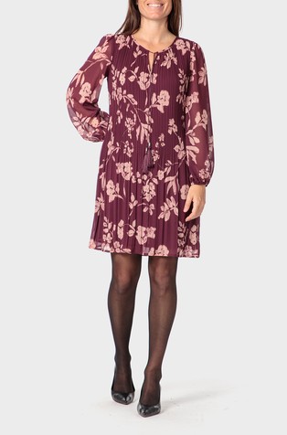 Plisirana haljina s uzorkom