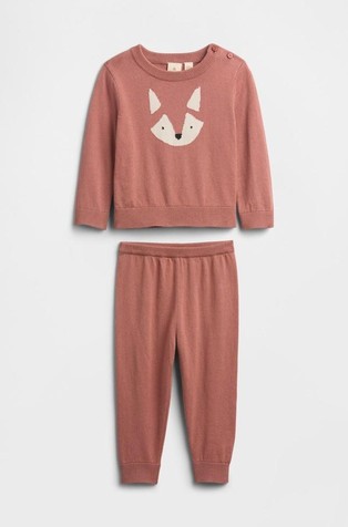 2-dijelni pleten komplet s motivom životinje za bebe