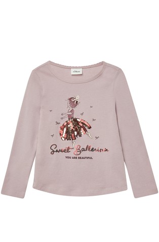 Pamučna majica dugih rukava sa šljokicama