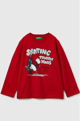 Pamučna majica dugih rukava s otiskom