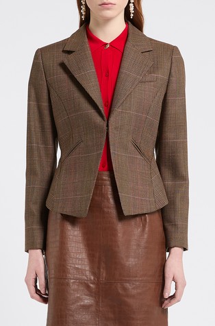 Slim fit wool blazer