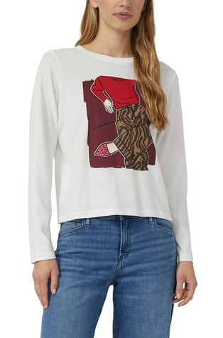 Pamučna majica dugih rukava s otiskom