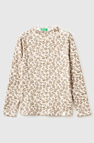 Majica s povišenim ovratnikom i uzorkom