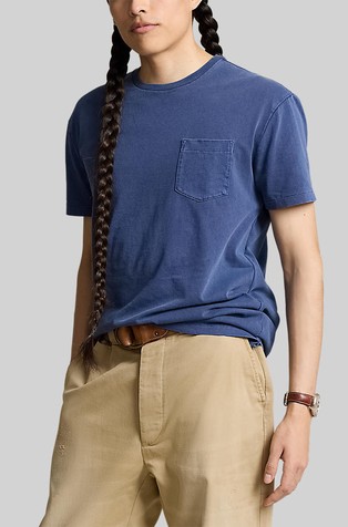 Classic fit jersey majica s džepom