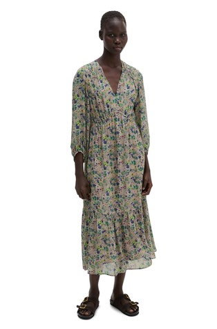 Floral print dress in viscose