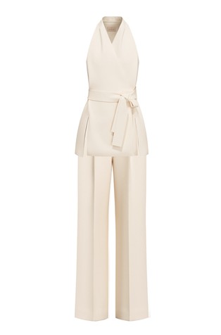 Komplet prsluka i hlača od krep tkanine