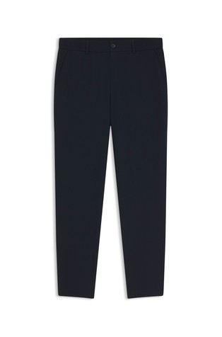 Tapered-fit trousers in seersucker
