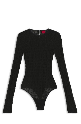 Slim fit bodi od rastezljive čipke