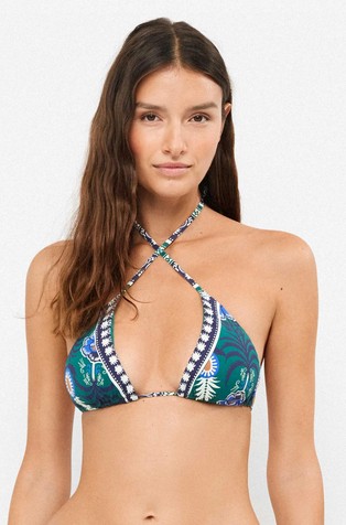 Trokutast gornji dio kupaćeg kostima s uzorkom