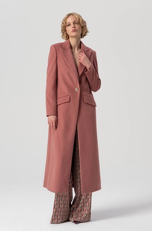 Dugi kaput s jednorednim kopčanjem