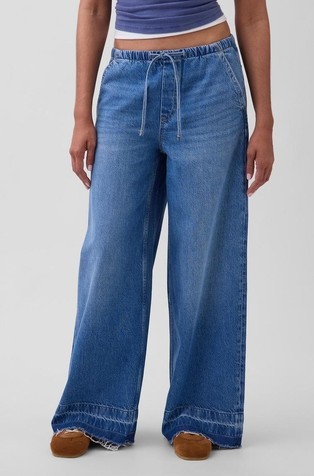 Ženske UltraSoft baggy jeans hlače