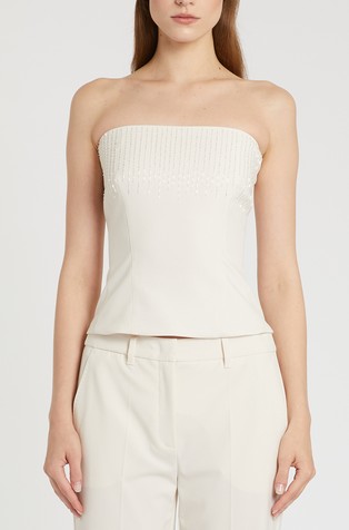 Stretch canvas corset top